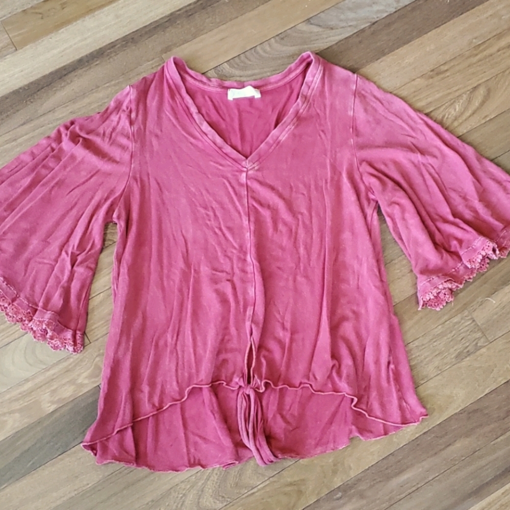 Flowy red blouse